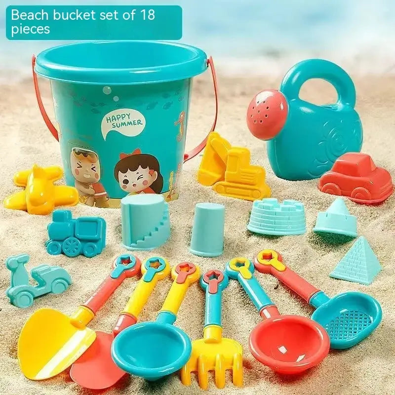 Get ready for a fun day at the beach with our Summer Kids Beach Bucket Sand and Surf Playset!