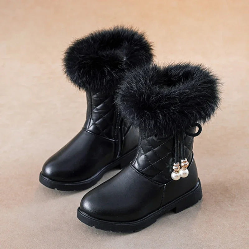 Keep your little snow princess cozy and stylish with these Winter Girls Fashion Water Proof Snow Boots. Designed for ages 4 to 14