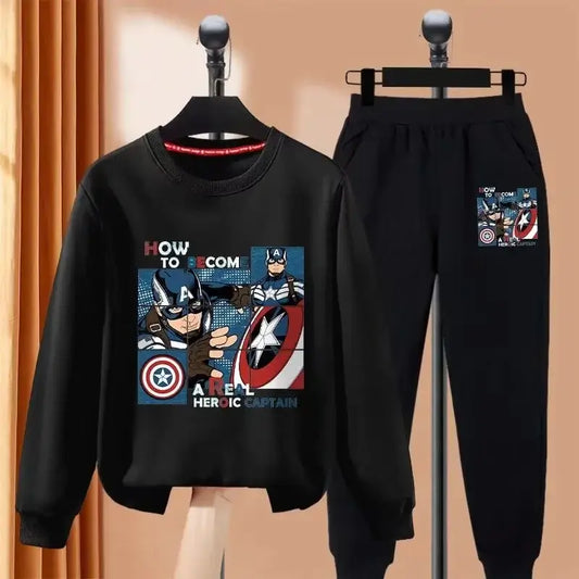 Be the coolest action hero on the block with our Autumn Boys sweatshirt top and pants set.