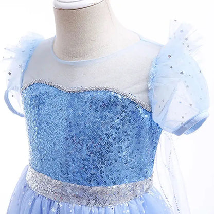 Girls Fancy Elsa Light up Gown Halloween Costume