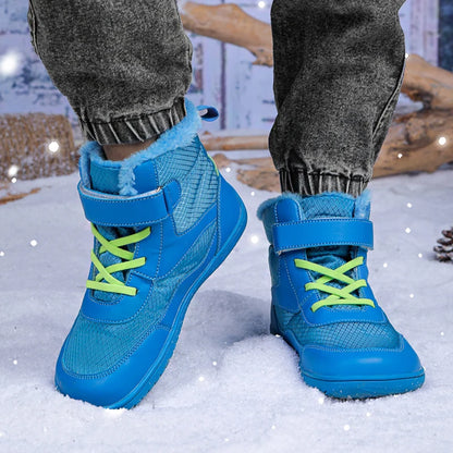 These aren't your average sneakers—Kids Winter Wide Waterproof High-Top Snow Sneakers are winter warriors disguised as cool kicks! 