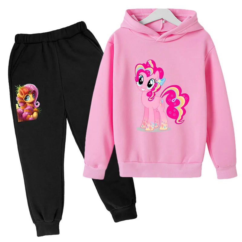 Your daughter's new favorite outfit just arrived—the Girls Winter Hoodie Printed Cartoon Sweatshirt+Long Pants is so cozy, she might refuse to take it off.