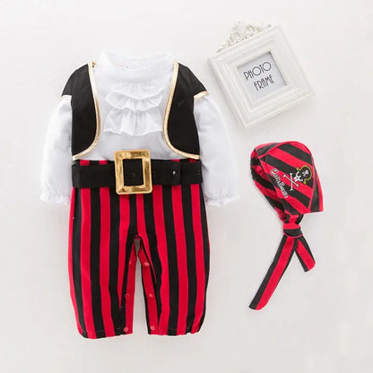 Toddler Boys-Girls Halloween Pirate Costume 4PC Set