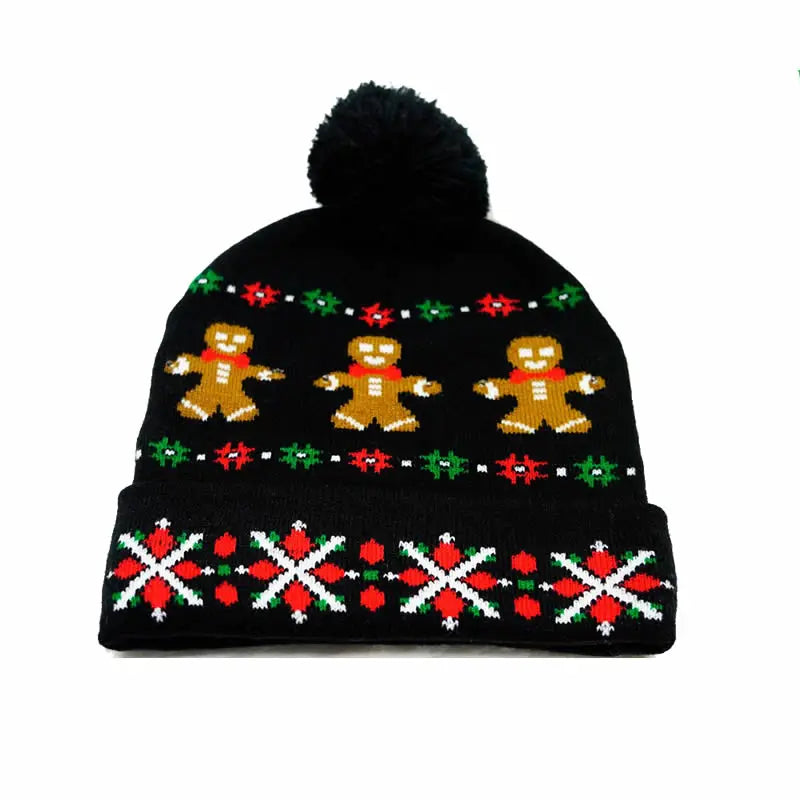 Have a holly, jolly Christmas with our Creative Flashing Led Christmas Winter Warm Knitted Cap!