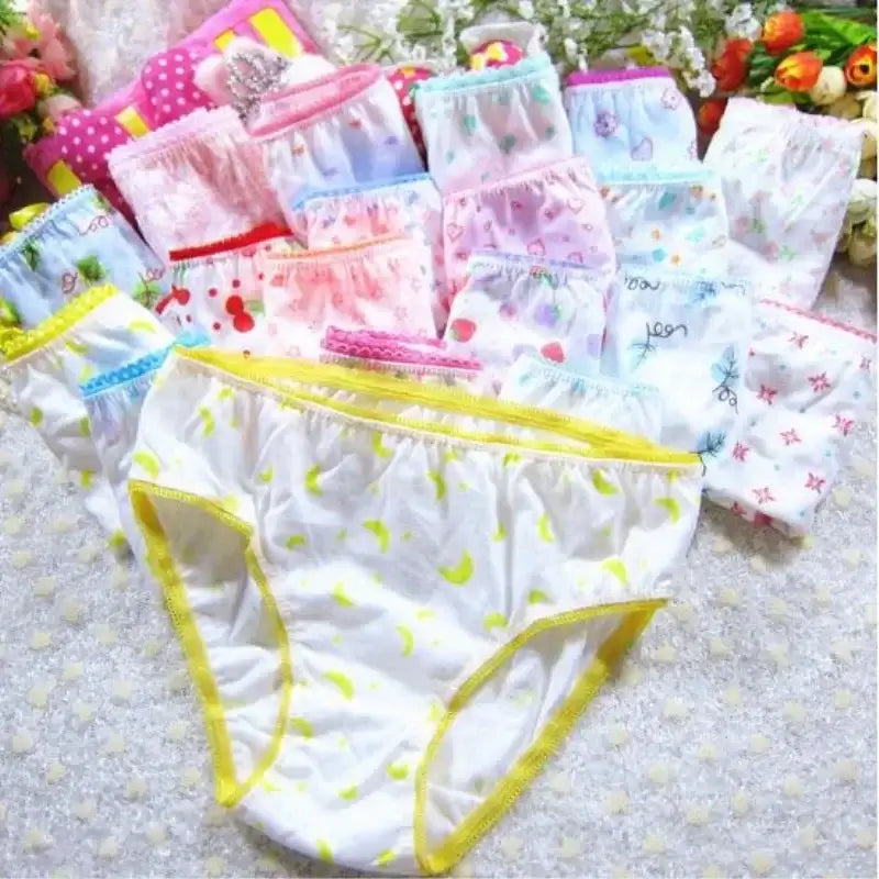 Get ready to add a pop of color to your little girl's underwear drawer with our Girls Fashion Colorful Brief Underwear