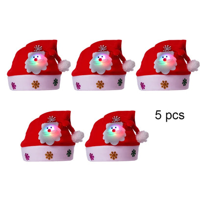 Get festive with the 2025 Christmas Santa Claus, Snowman, and Elk Hats! These hats are safe for adults and children.