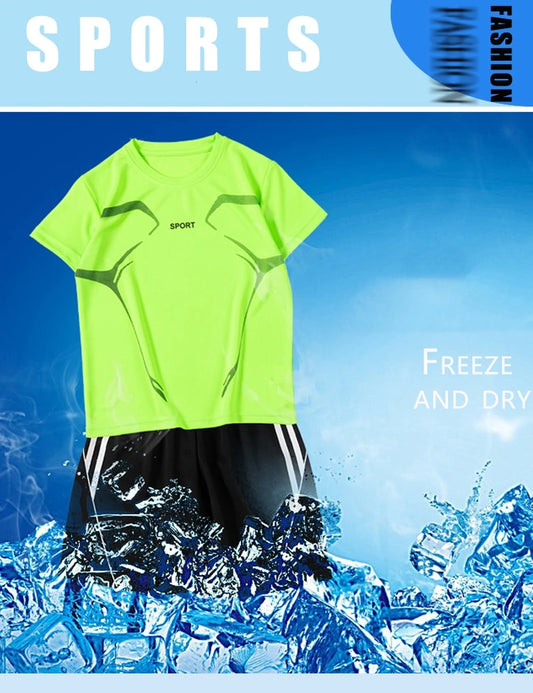 Elevate your young athlete's summer wardrobe with this refined Summer Boys Sports Jersey and Shorts 2PC Set.