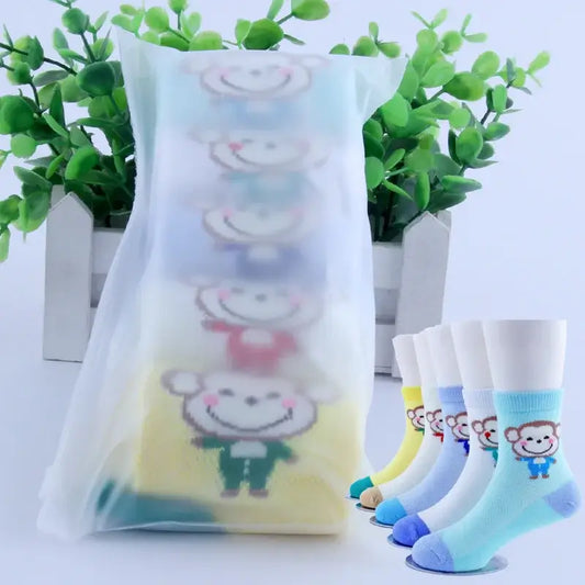 These adorable Boys-Girls Cartoon Socks come in a 5PC/Lot and are made with high-quality cotton material.