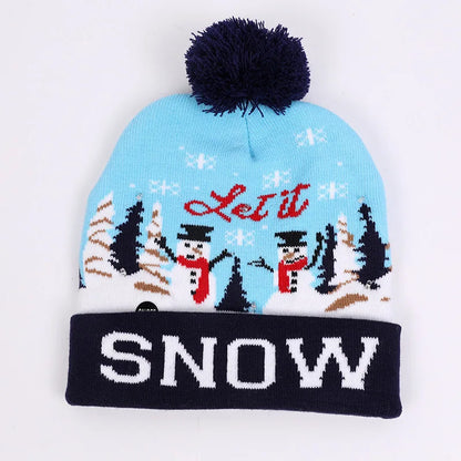 Have a holly, jolly Christmas with our Creative Flashing Led Christmas Winter Warm Knitted Cap!