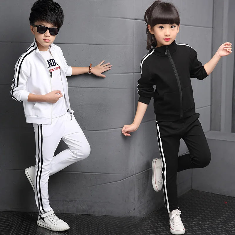 Spring Boys Color Striped Tracksuit