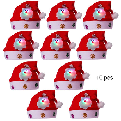 Get festive with the 2025 Christmas Santa Claus, Snowman, and Elk Hats! These hats are safe for adults and children.