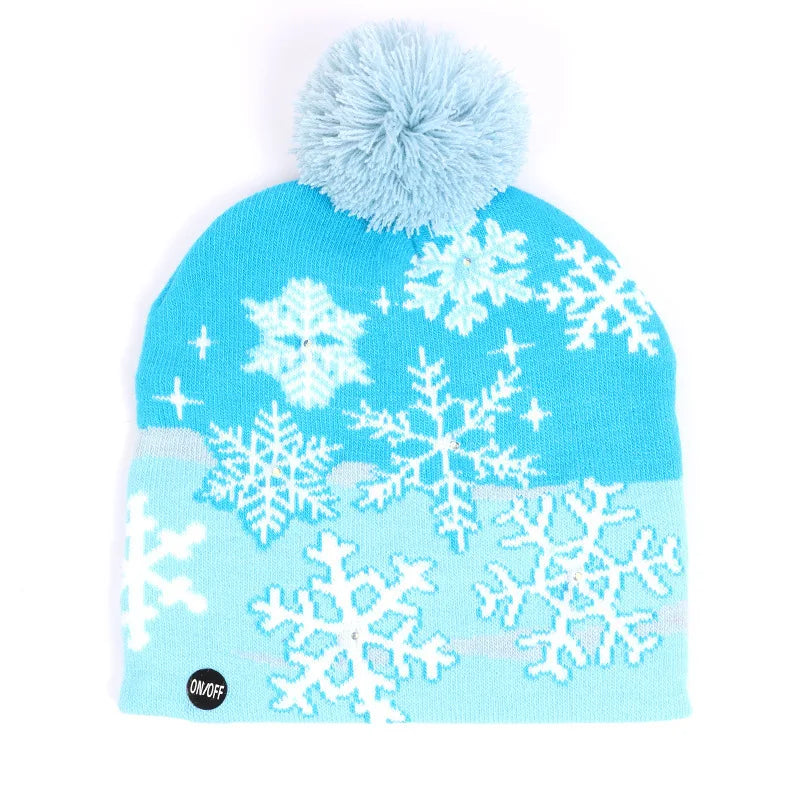 Have a holly, jolly Christmas with our Creative Flashing Led Christmas Winter Warm Knitted Cap!