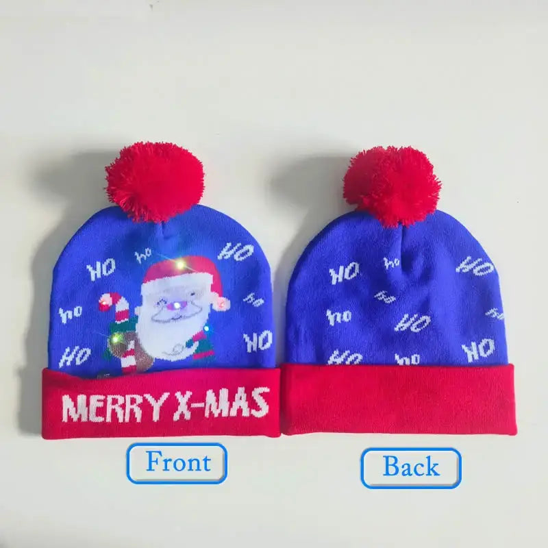 Have a holly, jolly Christmas with our Creative Flashing Led Christmas Winter Warm Knitted Cap!