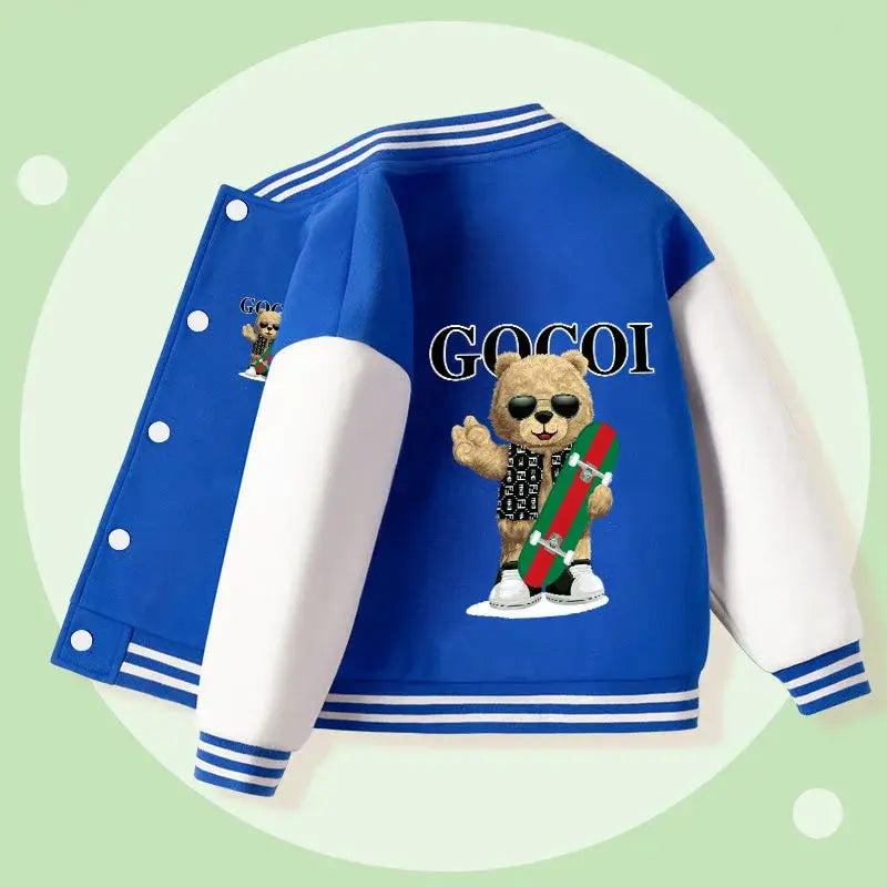 Autumn Boys Cartoon Baseball Casual Jacket