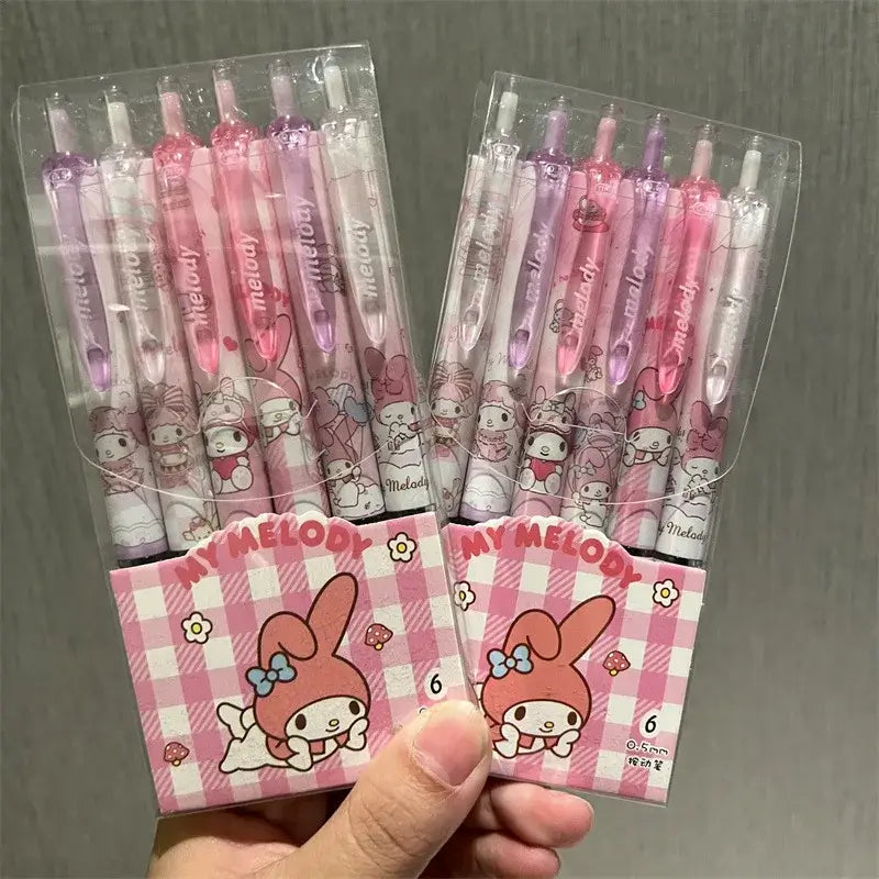 Get ready to add some cuteness to your writing with the Sanrio Hello Kitty 6pcs Series Gel Pen!