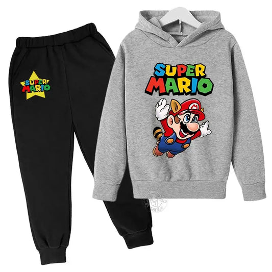 Get your little ones game-ready in this Autumn Boys Gaming Sports Hoodie+Sweatpants Set!