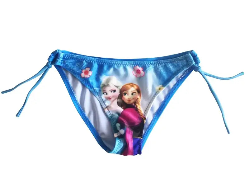 Your little girl will love splashing around in the Summer Girls Cartoon Elsa Anna Frozen Bikini Set!