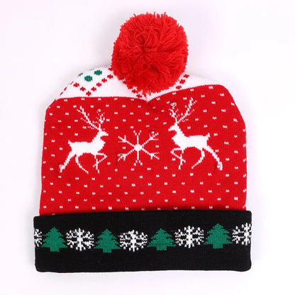 Have a holly, jolly Christmas with our Creative Flashing Led Christmas Winter Warm Knitted Cap!