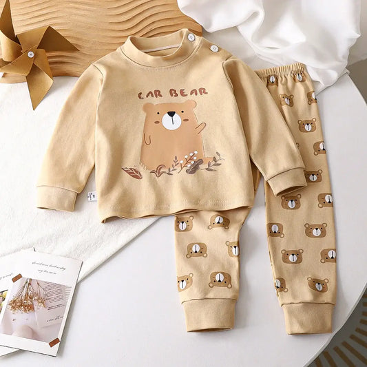 Keep your little one cozy and cute in this Autumn Toddlers Long Sleeve 2PC Pajama Set. Made from soft combed cotton, this Autumn Toddlers Long Sleeve 2PC Pajama Set is breathable enough to keep skin happy and irritation-free—because cranky jammies are no