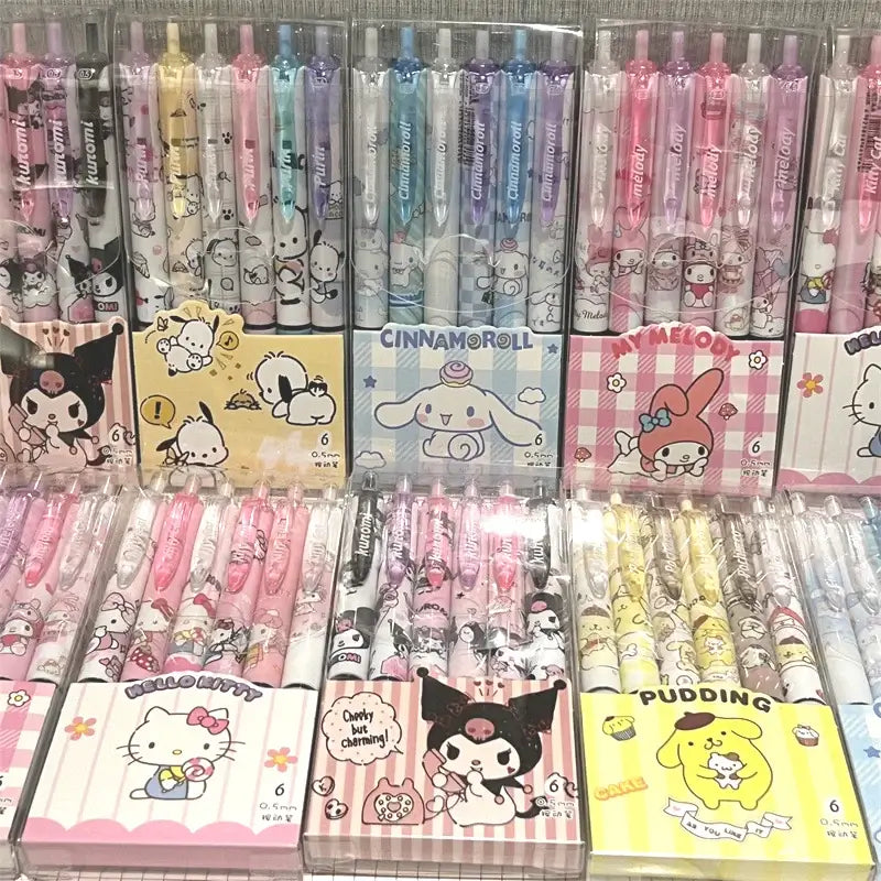 Get ready to add some cuteness to your writing with the Sanrio Hello Kitty 6pcs Series Gel Pen!