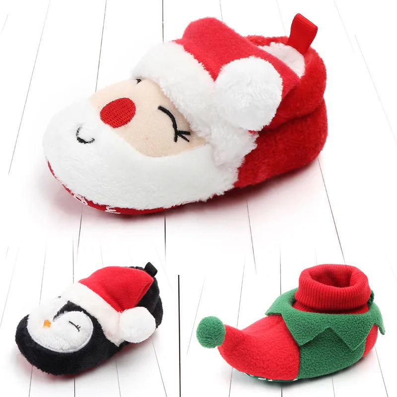 Give your little one the gift of warm, protected feet this winter with our Winter Christmas Infants Soft Sole Shoes!