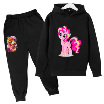 Your daughter's new favorite outfit just arrived—the Girls Winter Hoodie Printed Cartoon Sweatshirt+Long Pants is so cozy, she might refuse to take it off.