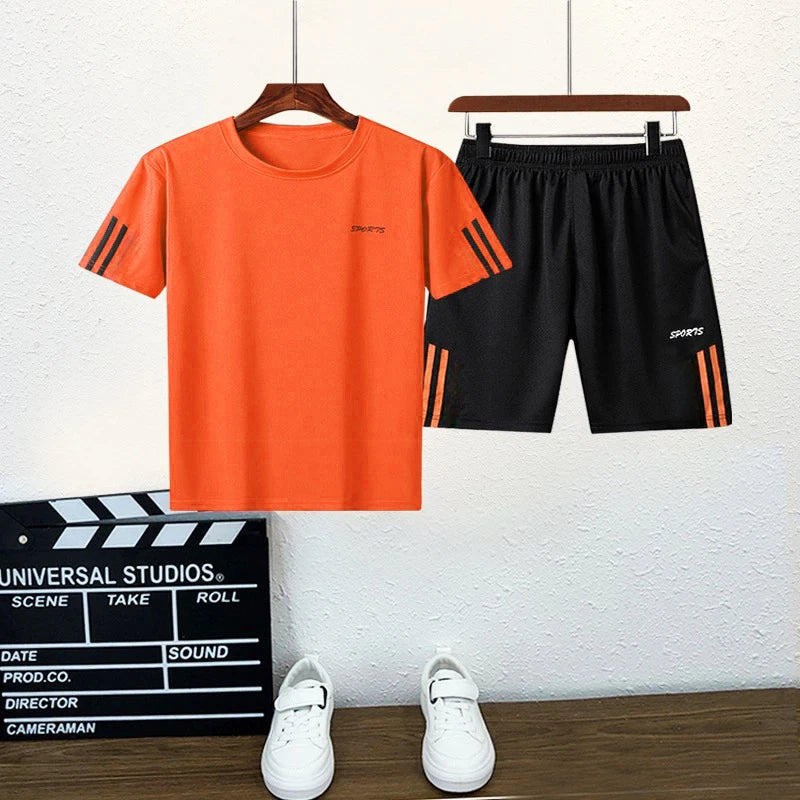 Summer Boys Tennis Short Sleeve T-Shirt & Shorts