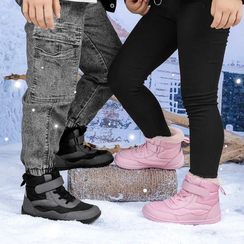 These aren't your average sneakers—Kids Winter Wide Waterproof High-Top Snow Sneakers are winter warriors disguised as cool kicks! 