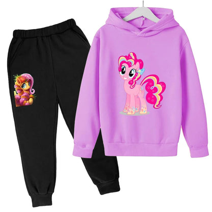 Your daughter's new favorite outfit just arrived—the Girls Winter Hoodie Printed Cartoon Sweatshirt+Long Pants is so cozy, she might refuse to take it off.