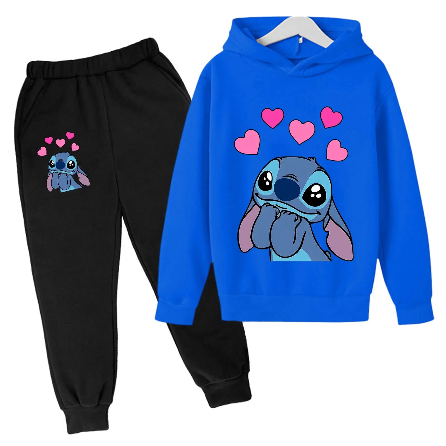 Girls Autumn Stitch Hoodie Sweatshirt+Pants