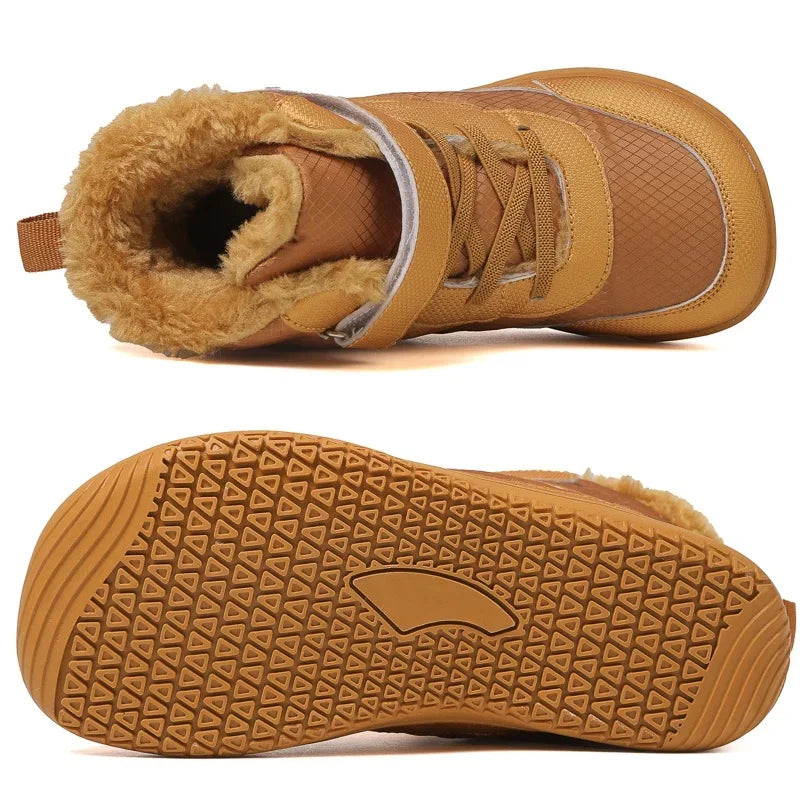 These aren't your average sneakers—Kids Winter Wide Waterproof High-Top Snow Sneakers are winter warriors disguised as cool kicks! 