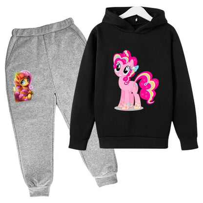 Your daughter's new favorite outfit just arrived—the Girls Winter Hoodie Printed Cartoon Sweatshirt+Long Pants is so cozy, she might refuse to take it off.