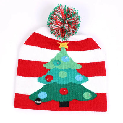 Have a holly, jolly Christmas with our Creative Flashing Led Christmas Winter Warm Knitted Cap!