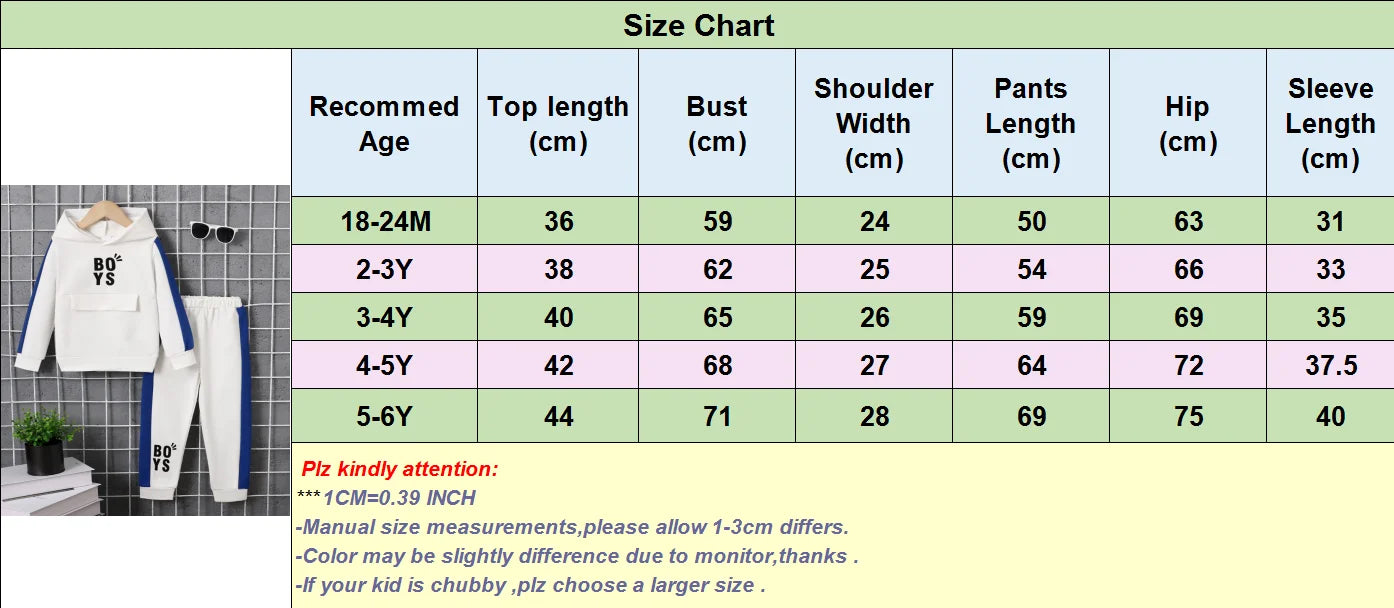 This playful Toddler Boys Letter Patchwork Hoodie Sweater with Pants is perfect for boys aged 18 months to 6 years.