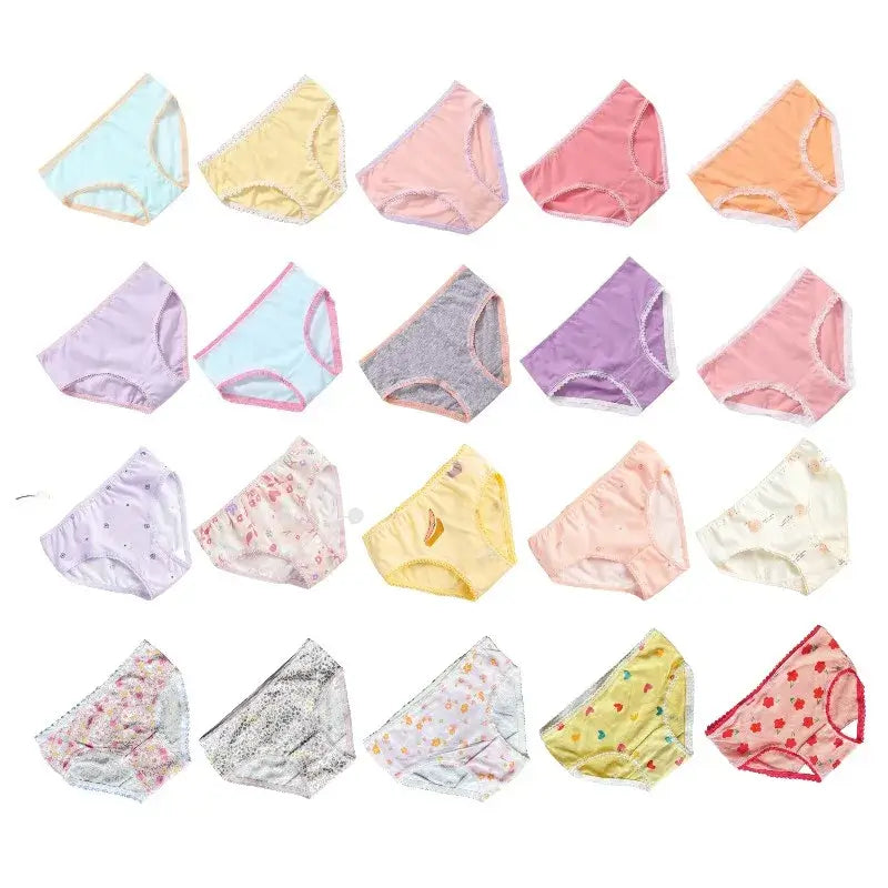 Get ready to add a pop of color to your little girl's underwear drawer with our Girls Fashion Colorful Brief Underwear