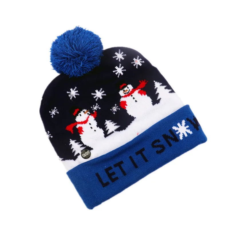 Have a holly, jolly Christmas with our Creative Flashing Led Christmas Winter Warm Knitted Cap!