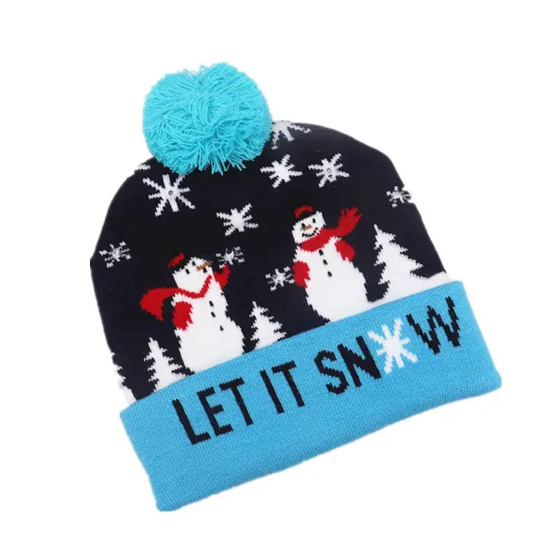 Have a holly, jolly Christmas with our Creative Flashing Led Christmas Winter Warm Knitted Cap!