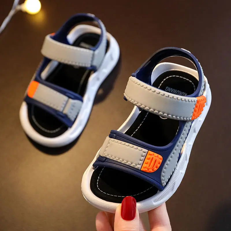 Summer Boys Leather Sport Soft Non-slip Casual Sandals