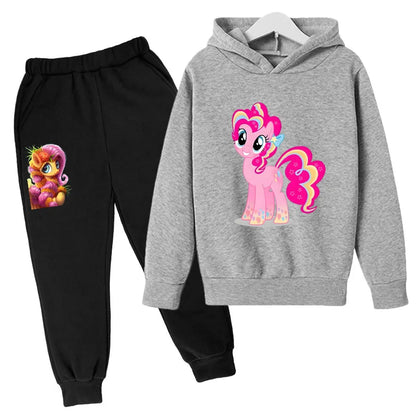 Your daughter's new favorite outfit just arrived—the Girls Winter Hoodie Printed Cartoon Sweatshirt+Long Pants is so cozy, she might refuse to take it off.