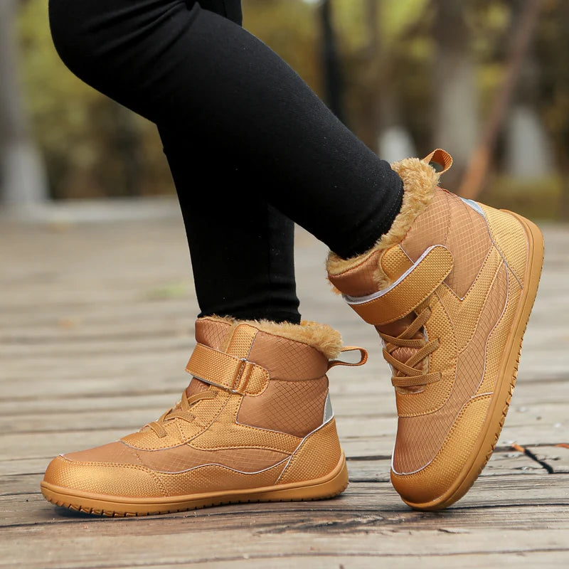 These aren't your average sneakers—Kids Winter Wide Waterproof High-Top Snow Sneakers are winter warriors disguised as cool kicks! 