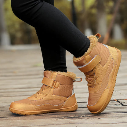 These aren't your average sneakers—Kids Winter Wide Waterproof High-Top Snow Sneakers are winter warriors disguised as cool kicks! 