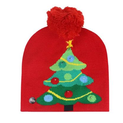 Have a holly, jolly Christmas with our Creative Flashing Led Christmas Winter Warm Knitted Cap!