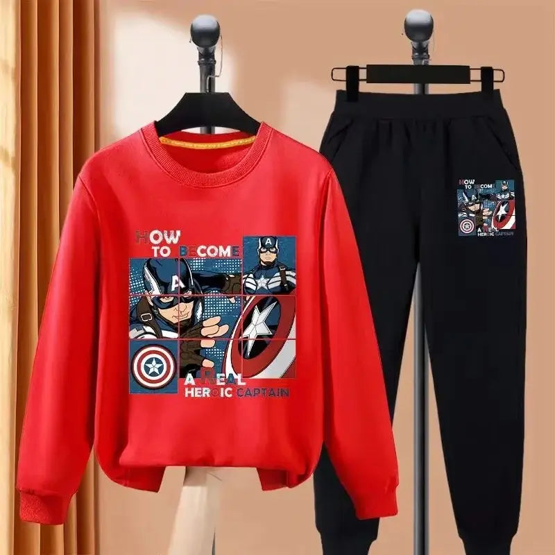 Be the coolest action hero on the block with our Autumn Boys sweatshirt top and pants set.