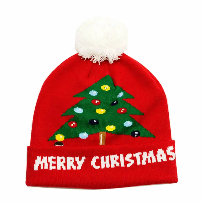 Have a holly, jolly Christmas with our Creative Flashing Led Christmas Winter Warm Knitted Cap!