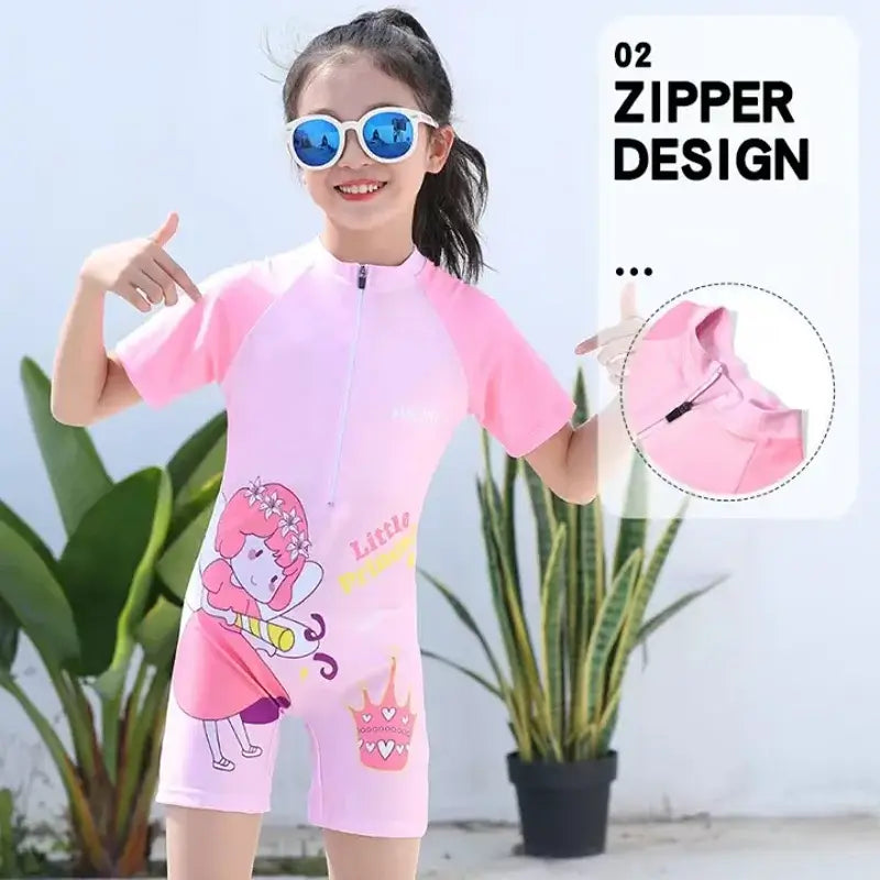 Summer Kids Cute Cartoon One-Piece Swimsuit