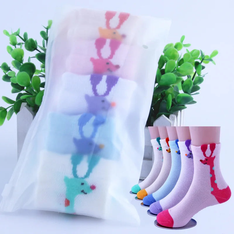 These adorable Boys-Girls Cartoon Socks come in a 5PC/Lot and are made with high-quality cotton material.