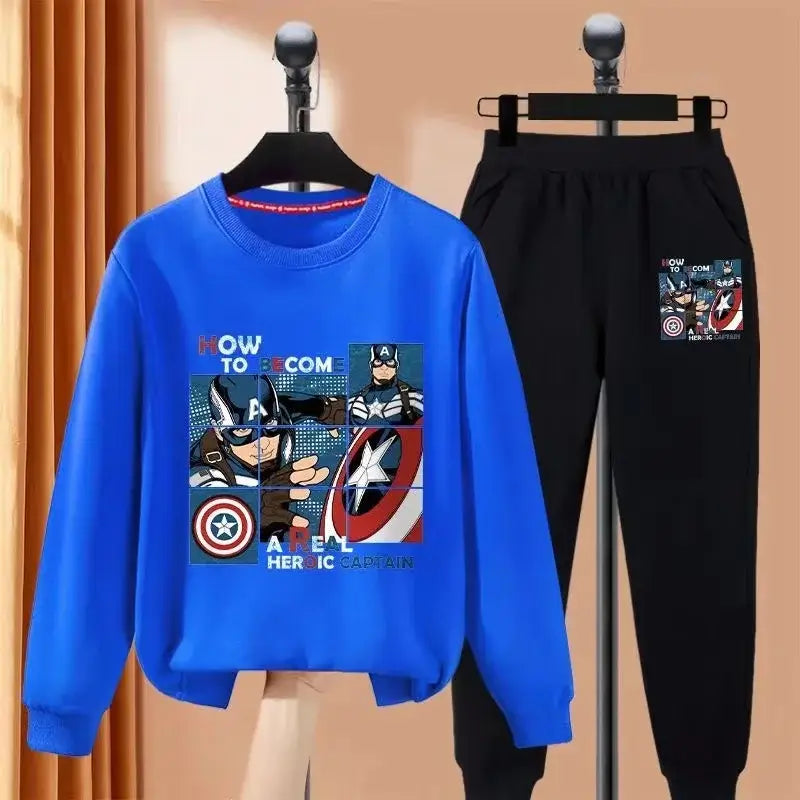 Be the coolest action hero on the block with our Autumn Boys sweatshirt top and pants set.