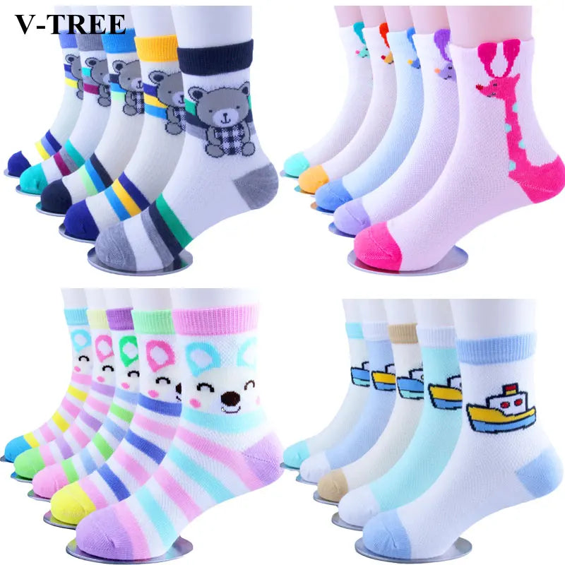 Boys-Girls Cartoon Socks 5PC/Lot