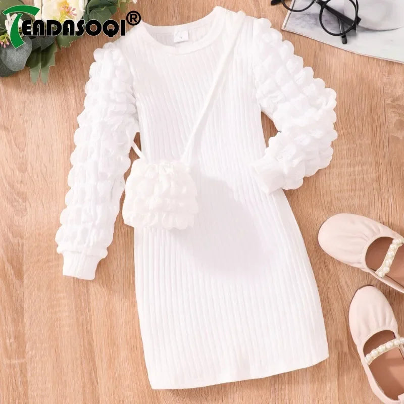 Winter Long Sleeve Bubble Sleeve Dress