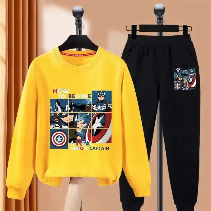 Be the coolest action hero on the block with our Autumn Boys sweatshirt top and pants set.